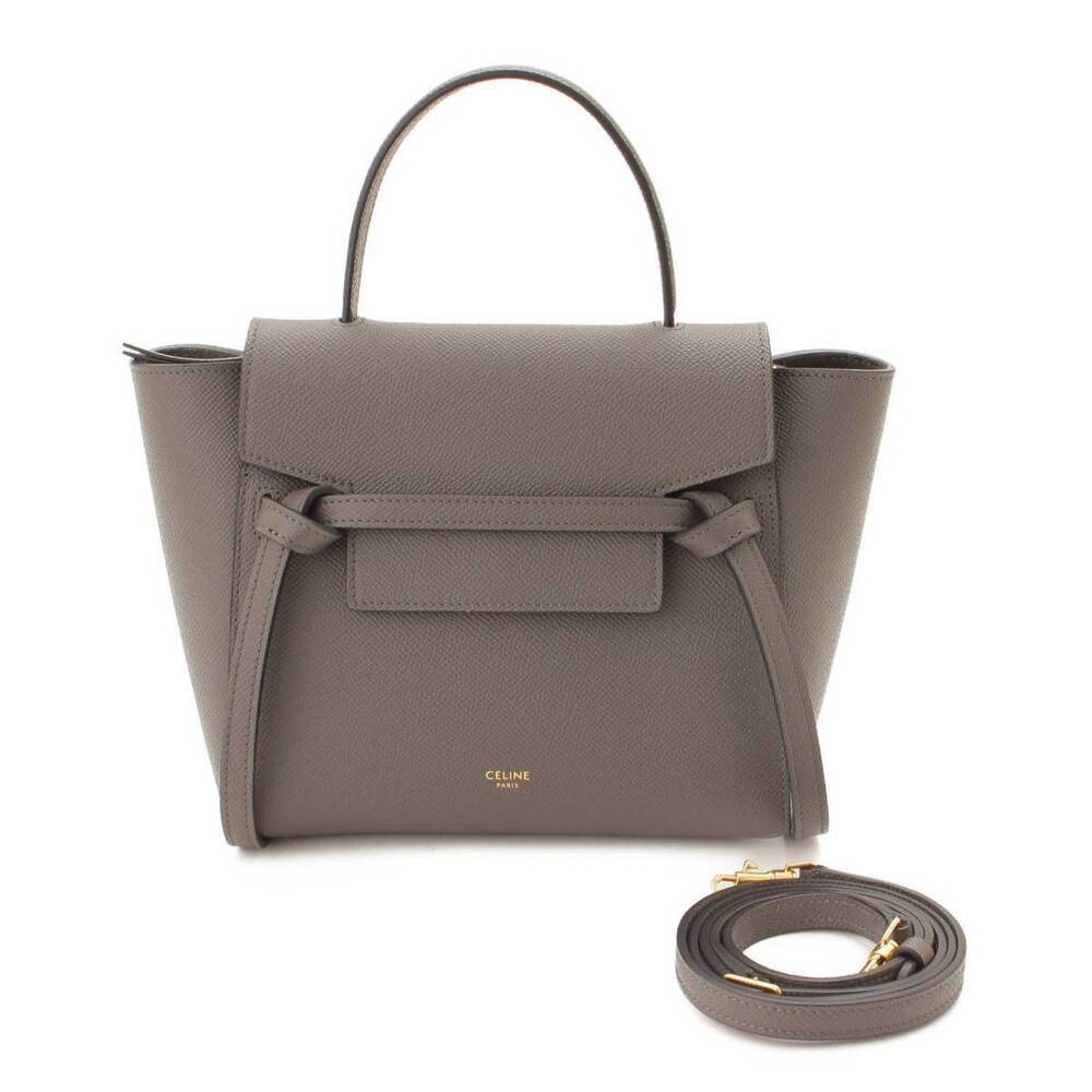 Celine Belt Bag Leather Handbag Gray